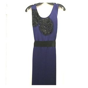 Vera Wang Sequin Evening Gown with Low Back